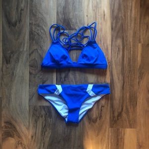 VSPINK Blue Bikini Set
